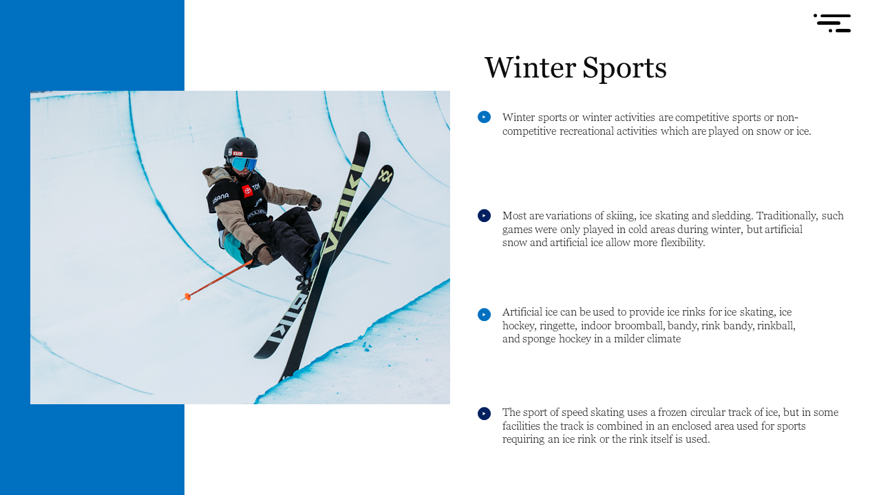 Free Winter Sports PowerPoint Template